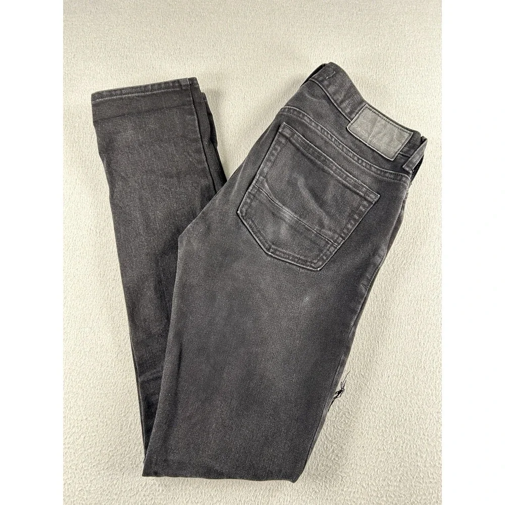 PACSUN Men's Black Distressed Ripped Skinny Jeans Comfort Stretch Size 28x30.5
